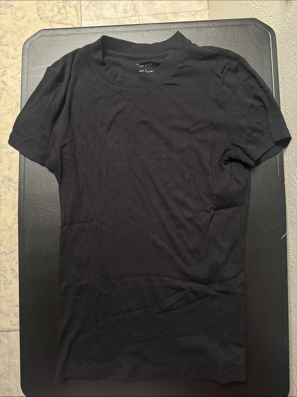 Banana Republic Black Short Sleeve Crewneck Tee